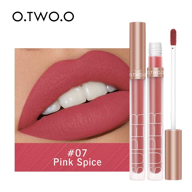 O.TWO.O Пигмент для блеска для губ, матовый бархатный макияж, водостойкая долговечная жидкая помада телесного цвета, коричневый, красный цвет для женщин 9134
