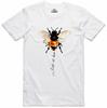 Футболка с принтом Nature Let It Bee Арт-дизайн Обычный крой Предварительно сжатый Хлопок Топ