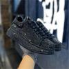 Luxury Designer Men's Red Black Rhinestone Platform Shoes Causal Flats Moccasins Male Rock Hip-hop Walking Sneakers