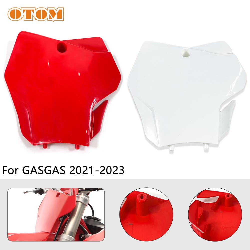 OTOM Motorcycle Front Number Plate Plastic Cover Card License For GASGAS EX EXF MC MCF 125 250 300 350 450 2021-2023 Motocross