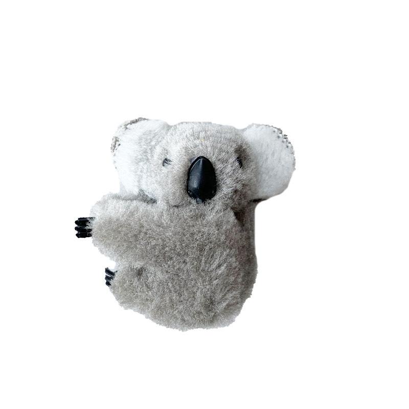 Simple Wild Animal Korean Plush Cartoon Hair Clip Koala Hairpin Headwear Bag Accessories