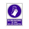 SIGN 604 PLASTIC 345x245 ''THE USE OF GLOVES IS MANDATORY''