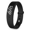 V9 Led Digital Smart Bracelet With Body Temperature Monitor Smart Band Vibration Alarm Reminder Waterproof Smart Clock Smartband