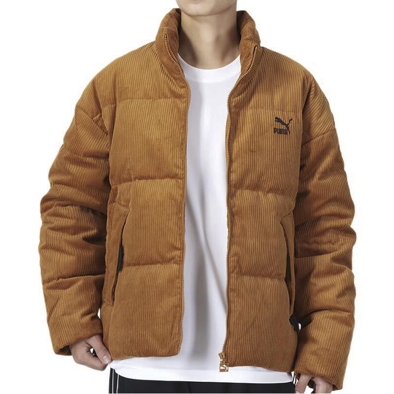 Puma Logo Print Solid Color Stand Collar Down Jacket Unisex Outerwear 535581-74