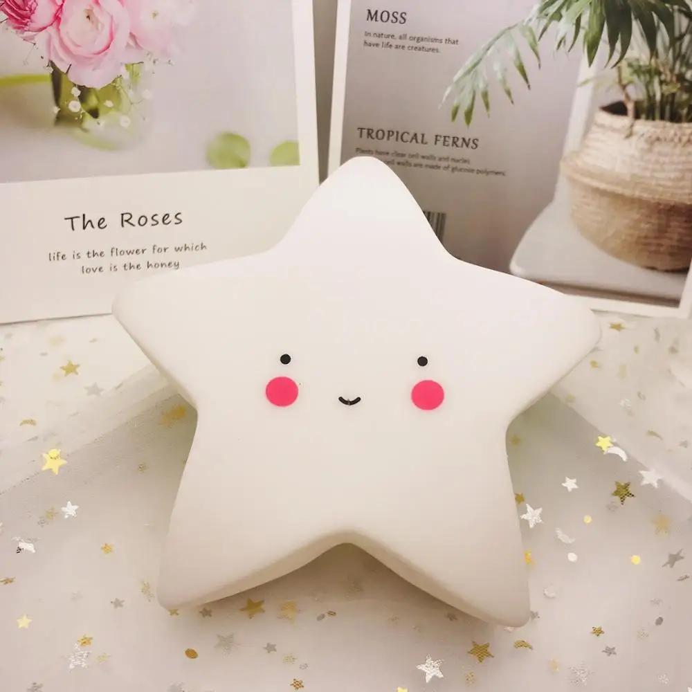 Mini LED Night Light Cartoon Fantasy Star Moon Interior Lighting Bedside Light Baby Room Decoration Children Gift Toy Night Lamp