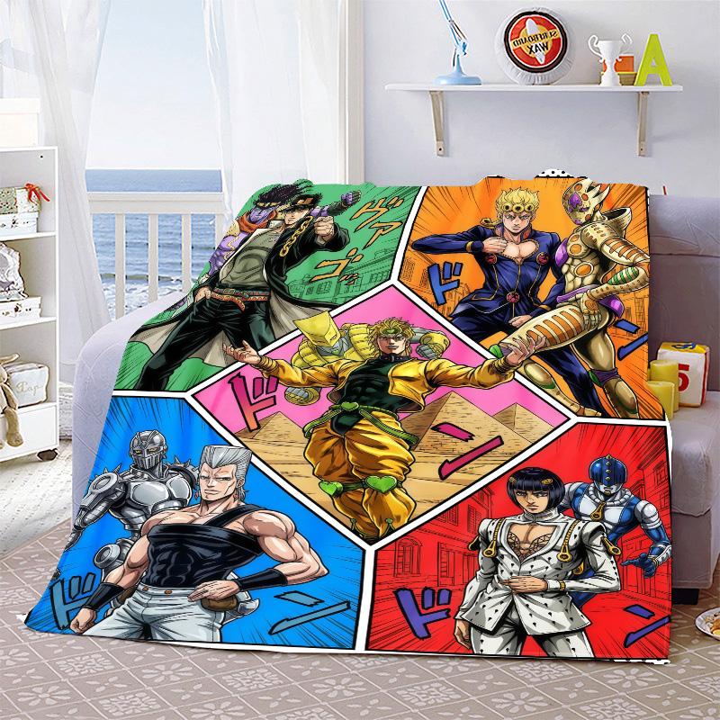 Плед JoJo's Bizarre Adventure Фланелевый Мягкий Уютный Теплый Плед для Дивана Кровати Легкий Домашний Декор -QJY