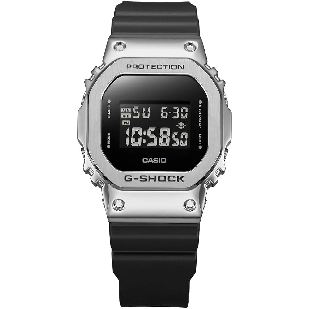 Мужские цифровые кварцевые часы Casio G-Shock GM-5600U-1 Черный корпус из смолы Водонепроницаемость 200 м