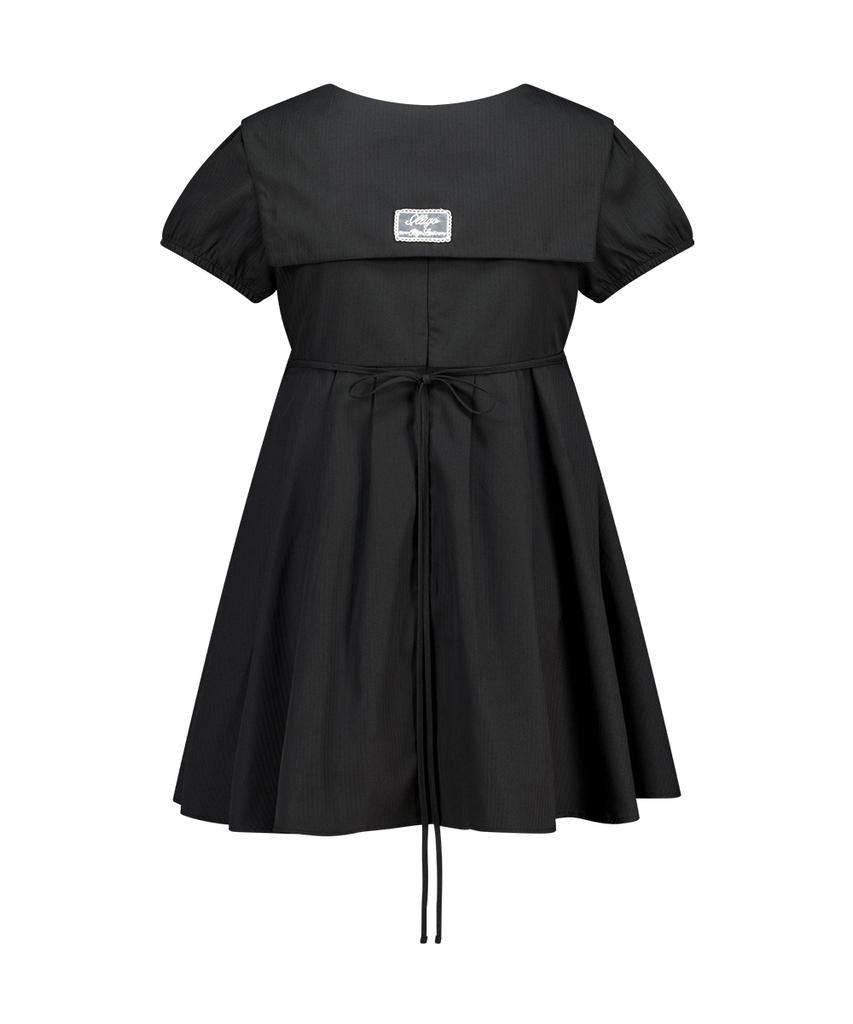 Iligo Sailor Collar Dress Black