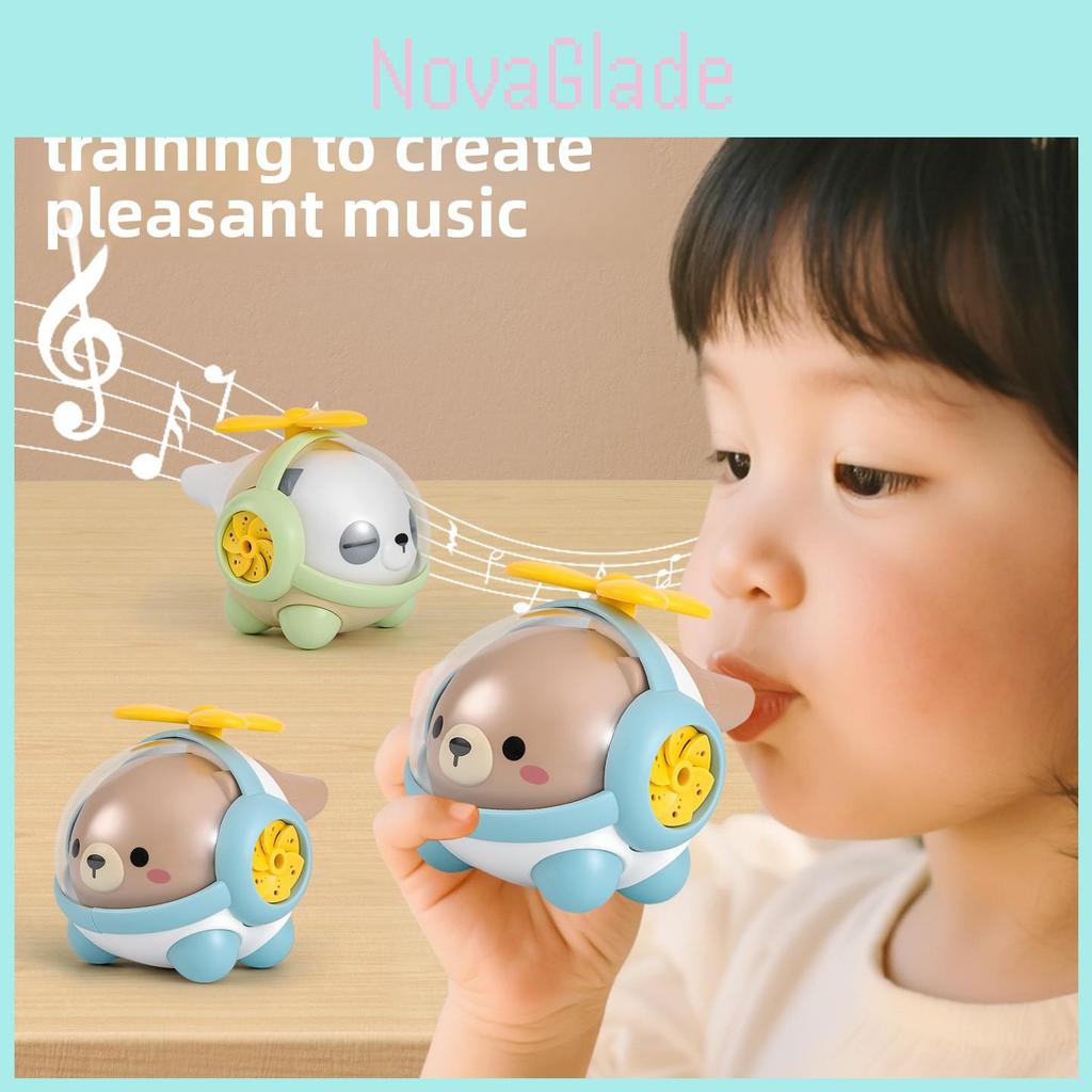 Kids Educational Toy Panda Bear Airplane With Whistle Sound For Motor Skills And Fun