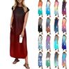 Ladies Fashion Casual Beach Vacation Gradient Print Sundress Knee-length Beach Skirt With Pocket Skirt