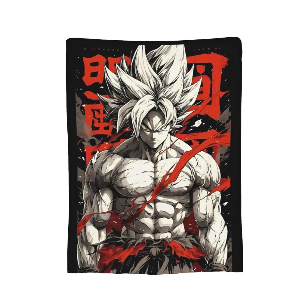 Пледы с символами DBZ Флис Весна/Осень Портативные Теплые Пледы для Дивана Путешествий Плюшевое Тонкое Одеяло