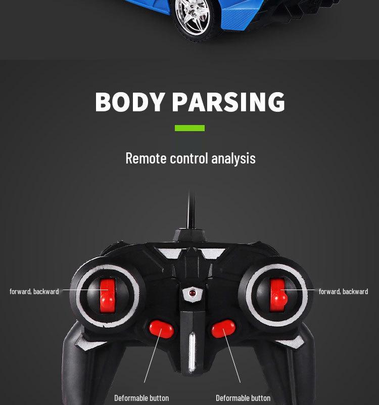 1:18 Игрушка Машинка на Радиоуправлении - Модель Робота-Трансформера с Преобразованием Одной Кнопкой для Детей