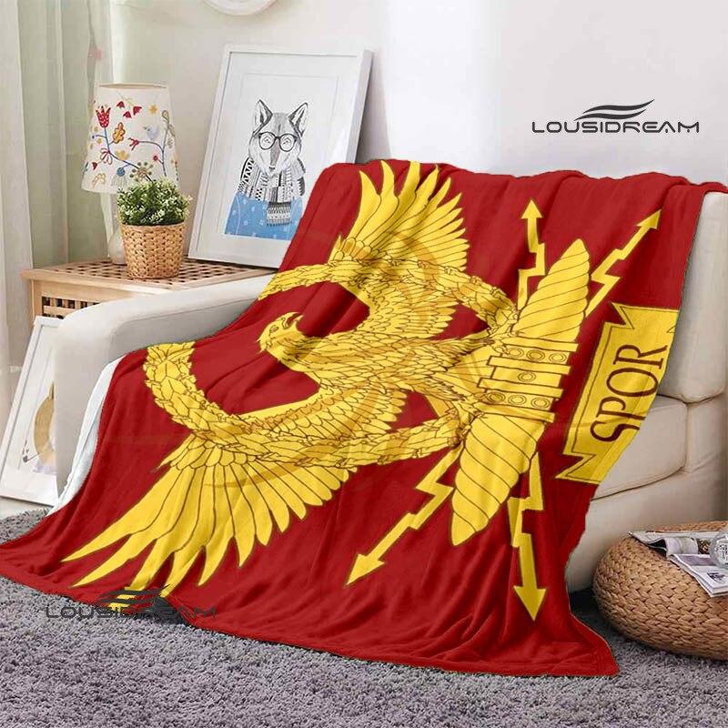 Римское одеяло с принтом SPQR, теплое и красивое фланелевое мягкое и удобное модное декоративное одеяло, домашнее дорожное одеяло