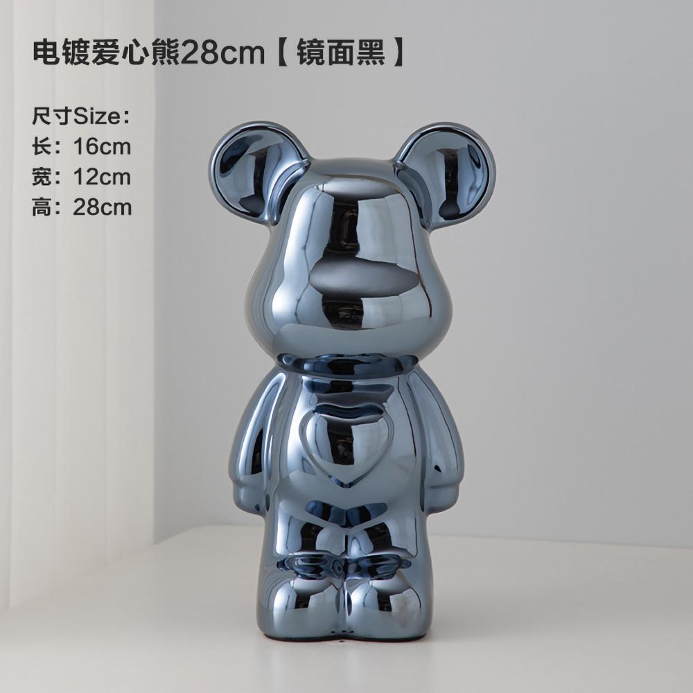 18-28 см европейская гальваническая керамическая кукла-медведь, украшение для домашнего рабочего стола, украшение для гостиной, декоративная статуэтка