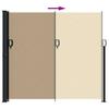 Retractable Side Awning Beige 180 x 300 cm