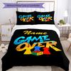 3pcs Custom Name Game Controller Bedding Set Duvet Cover Closure Includes 1 Duvet Cover & 2 Pillowcases, Soft and Comfortable for All Seasons.