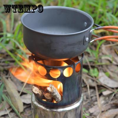 Портативная легкая дровяная печь из нержавеющей стали, горелка для приготовления пищи на открытом воздухе, пикника, кемпинга