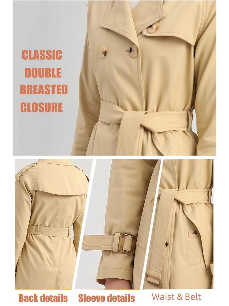 2023 Женская европейская ветровка с длинными рукавами и лацканами, модное пальто