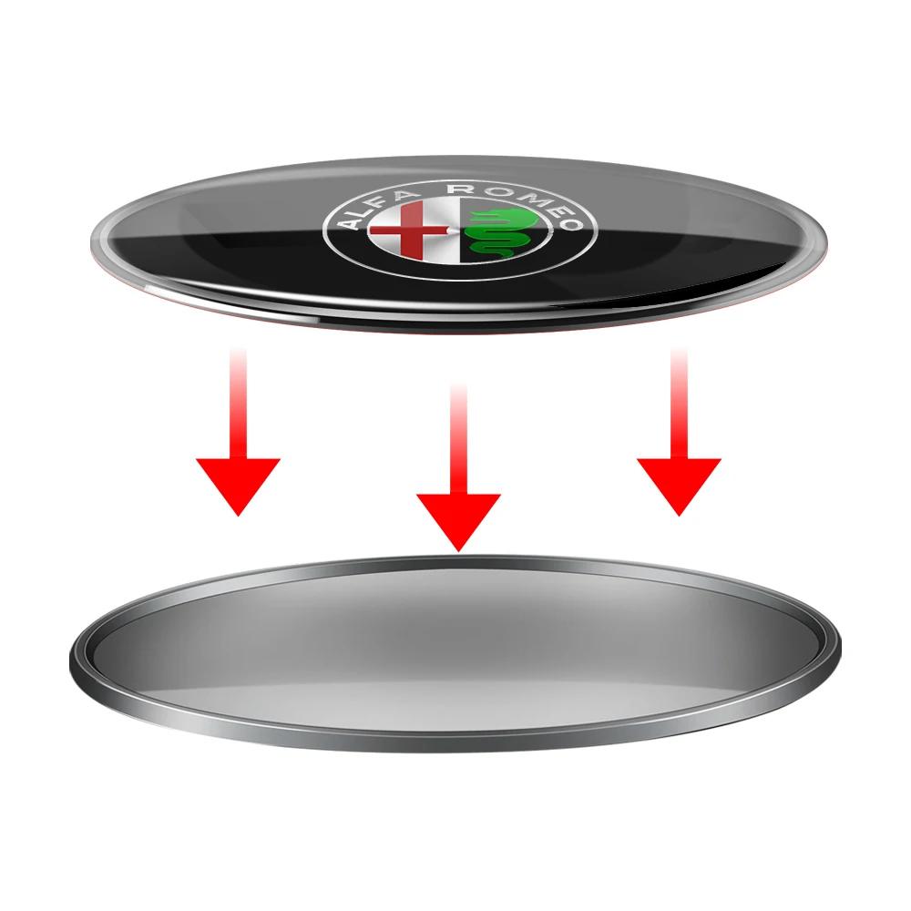 For Alfa Romeo 2026 Hot Sticker 1pc 3D Aluminium Ellipse Car Emblem Alfa Romeo Badge Decal Decorative Stickers For Alfa Romeo Gi