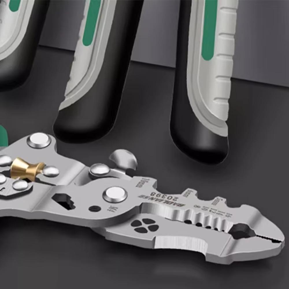 Stainless Steel Foldable Wire Stripper Multi-functional Wire Cutting Pliers Automobile