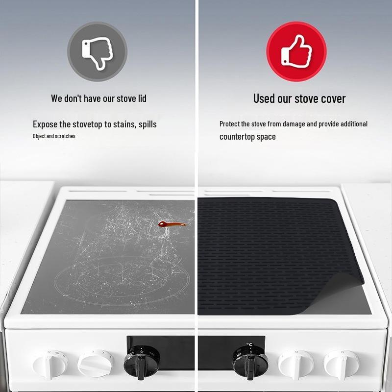 Silicone Non-slip Heat-Resistant Stove Mat - Draining & Anti-scald Placemat for Kitchen and Dining Table.