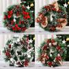 30cm Xmas Wreath, New Arrival Christmas Wreath for Home Decor, Christmas Garland for Front Door Decor, Artificial Flowers, New Year's Decor Garland