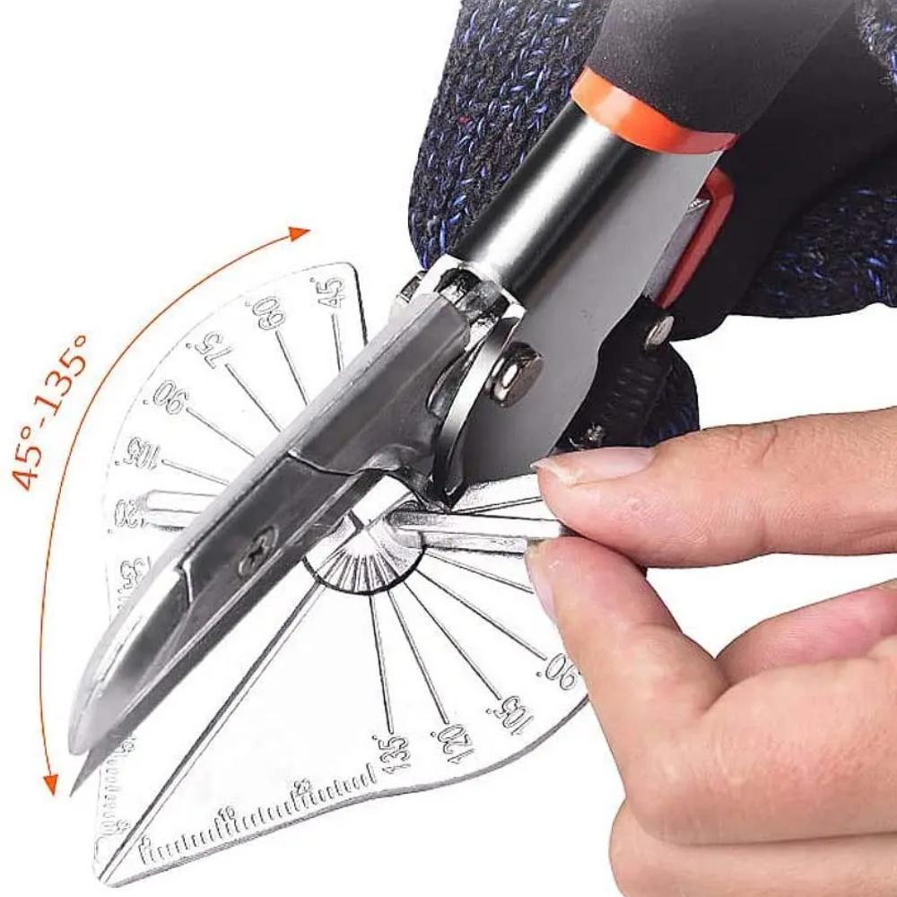 Многоугольные ножницы для резки под углом 45-135 градусов, резак для сайдинга, проводов, воздуховодов с 10 сменными лезвиями и гаечным ключом