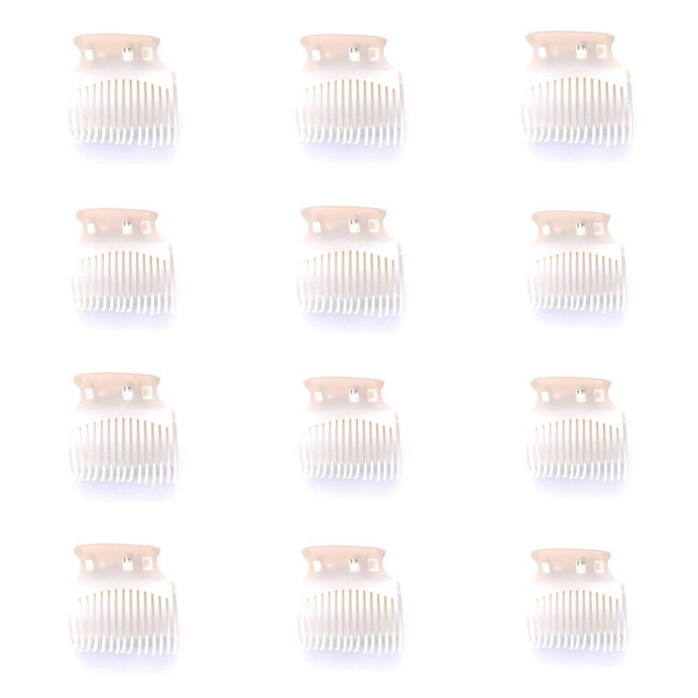 12pcs/set White Hair Dye Perm Insulation Clips Black Hot Roller Super Hair Accessories Barber