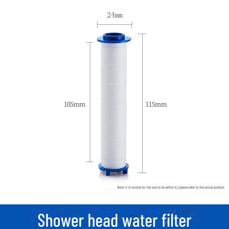 Shower Nozzle Replacement Filter Element with High Compression Cotton Core for Water Purification.