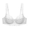 European American Sexy Lingerie: Transparent Plus Size Ultra-Thin No Sponge Lace Bra - Minimizes Large Bust, Anti-Sagging