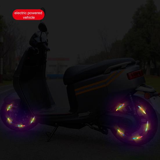 20 шт., светоотражающая наклейка на ступицу колеса автомобиля, самоклеящаяся, универсальная, цвета радуги, предупреждение о безопасности ночного вождения, наклейка, полоса, лента, автомобильные аксессуары