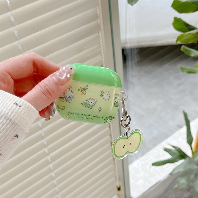 Green apple kt cat miffy rabbit for AirPods 1 generation protective case 1st generation 1st generation pro1 apple bluetooth headset case