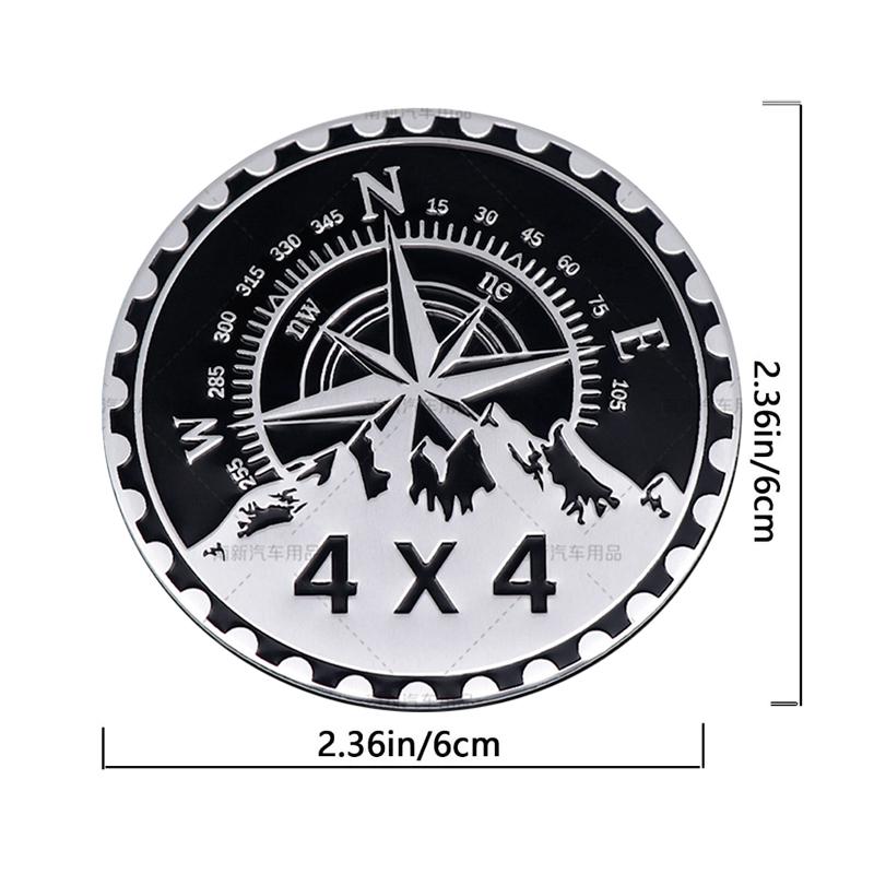 3D Aluminium Off-Road 4X4 Rated Logo Car Emblem Badge Sticker For Jeep Compass Decoration Styling Accessories ALT1