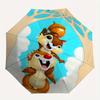 Chip & Dale Acorn Adventure Automatic Opening and Closing Umbrella - Small Umbrella Suitable for Various Occasions, Portable 3-Fold Small Um
