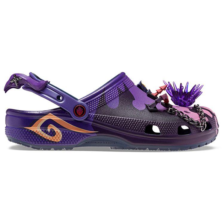 Crocs Honor Of Kings X Classic Clog EVA Floral Pattern Beach Sandals Sun Wukong Collectors Edition Unisex Sandals Blue 208115-410