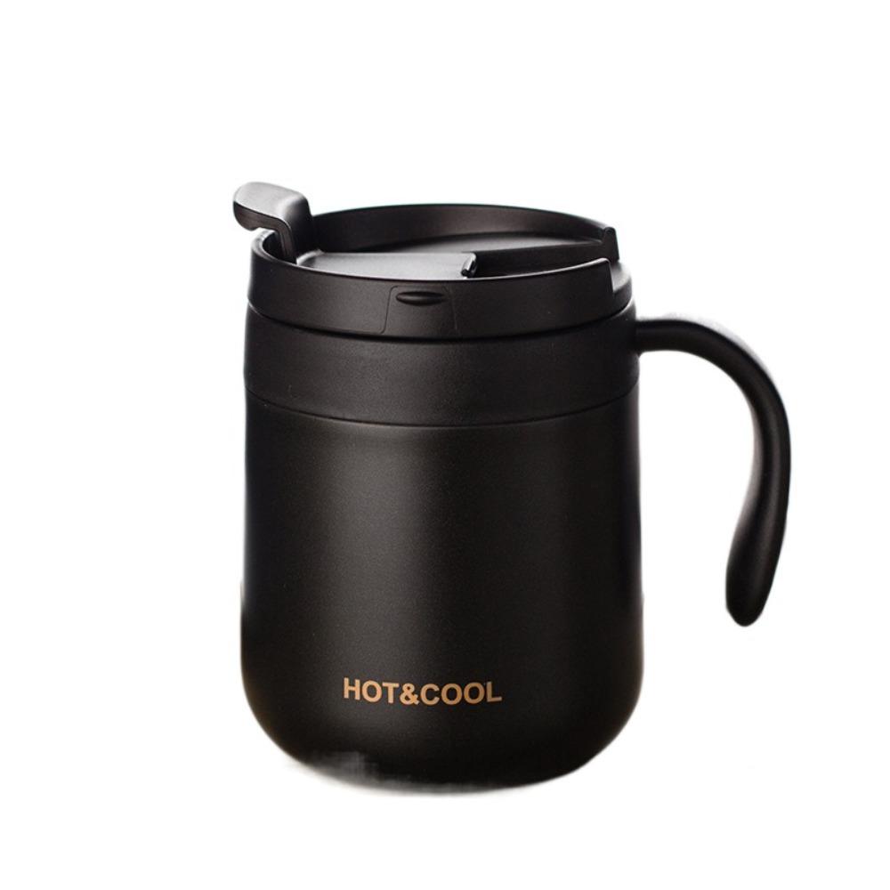 Stainless Steel Coffee Cup Solid-color Water Bottle Drinkware Insulated Cup  Hot Cold Drinks