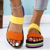 Женские модные трендовые разноцветные нижние, соответствующие цвету ремня, нескользящие удобные сандалии на мягкой подошве