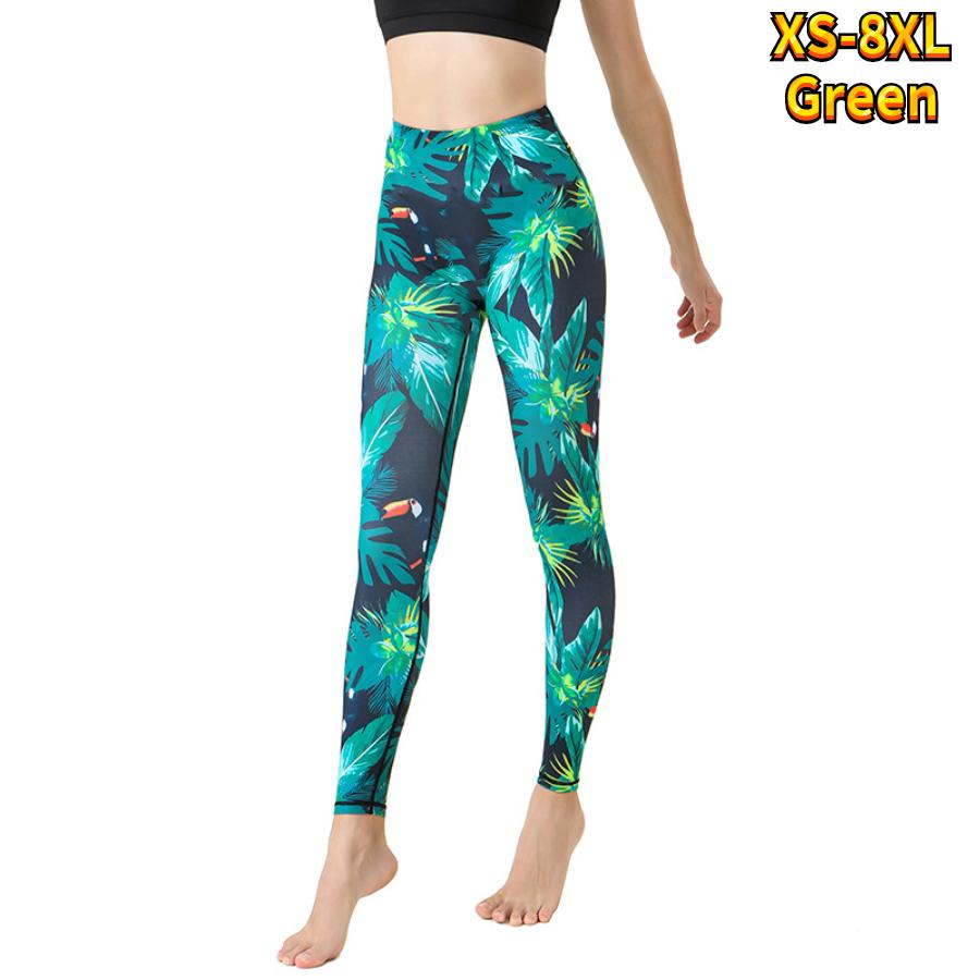 Женские разноцветные эластичные леггинсы с перьями и принтом для йоги, фитнеса, бега, спортзала, спортивных активных брюк