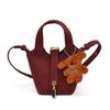Fashionable Brown Pu Tote Bag For Girls With Stylish Basket Design And Durable Material
