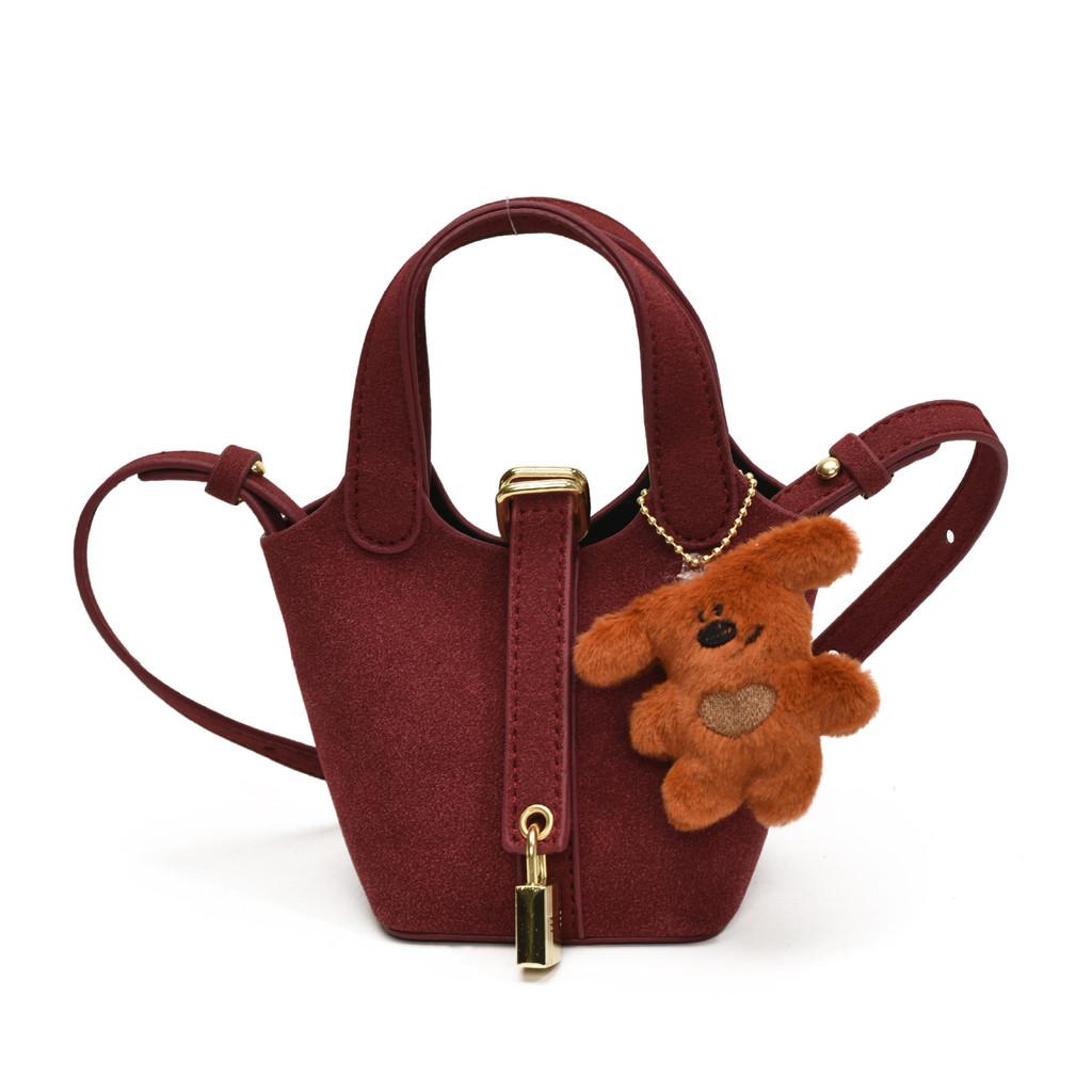 Fashionable Brown Pu Tote Bag For Girls With Stylish Basket Design And Durable Material