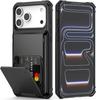 Чехол для IPhone 17 Pro Max 16 15 Pro Max 14 13 12 11 Прочный Кошелек Скрытый Слот-раскладушка Защитные Жесткие Задние Крышки Coque Fundas