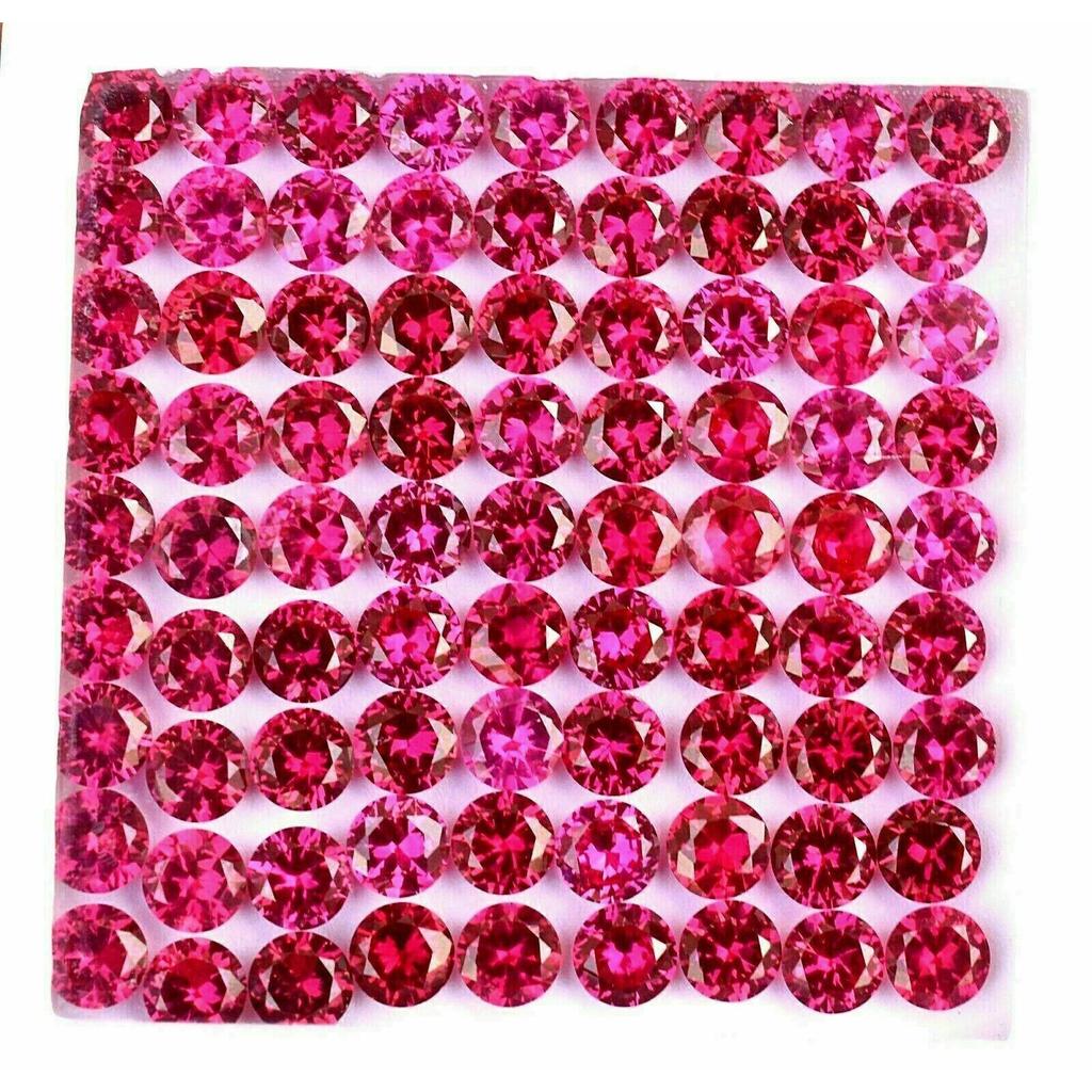 Natural Red Ruby Loose Gemstone Round 6x6 mm Size Quality 50 pcs Lot for Jewelry Making and Crafts
