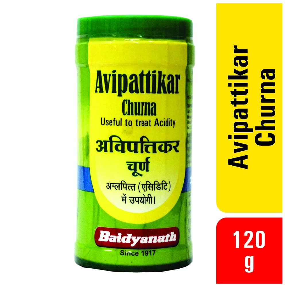 Baidyanath Avipattikar Churna Herbal Powder 120 g | Supports Healthy Digestion & Nutrient Absorption | Helps Neutralize Acidity Naturally
