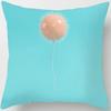 Peach Skin Pillowcase Home Decor  Candy Color Macaron Print Car Sofa Pillow Cushion Cover