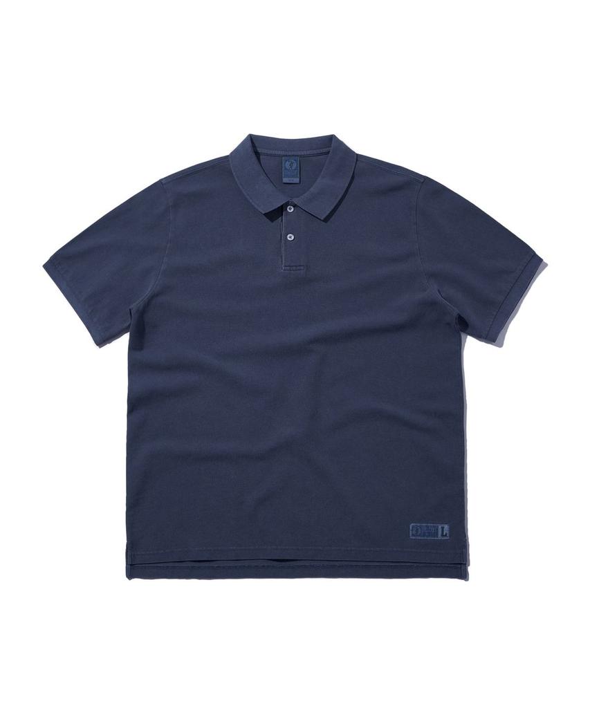 DISCUS ATHLETIC Pique Regular Fit Blank Polo Shirt Washed Navy