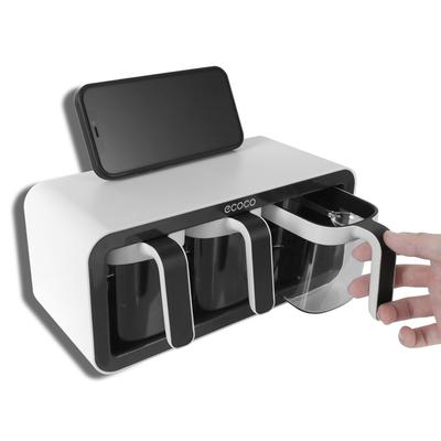 Органайзер для специй, настенный набор для хранения специй, кухонные принадлежности с ложками, сахарницей, солонкой, контейнером для приправ