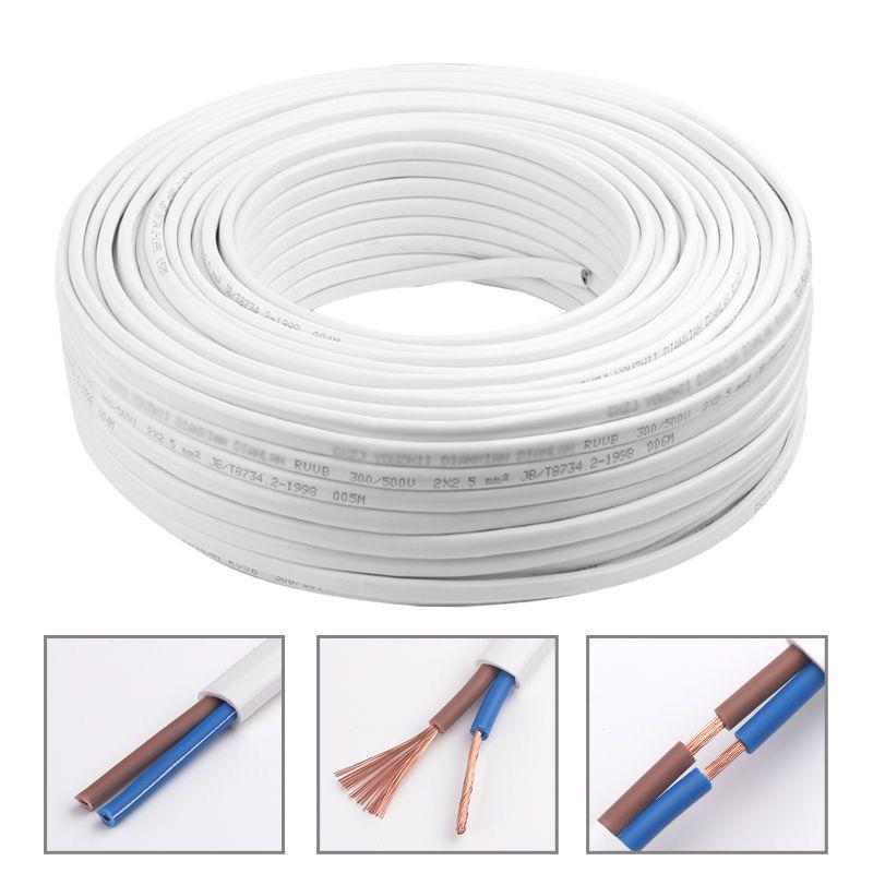 2-Core Sheathed Household Power Extension Cord, 0.75/1/1.5/2.5 sq.mm Parallel Wire