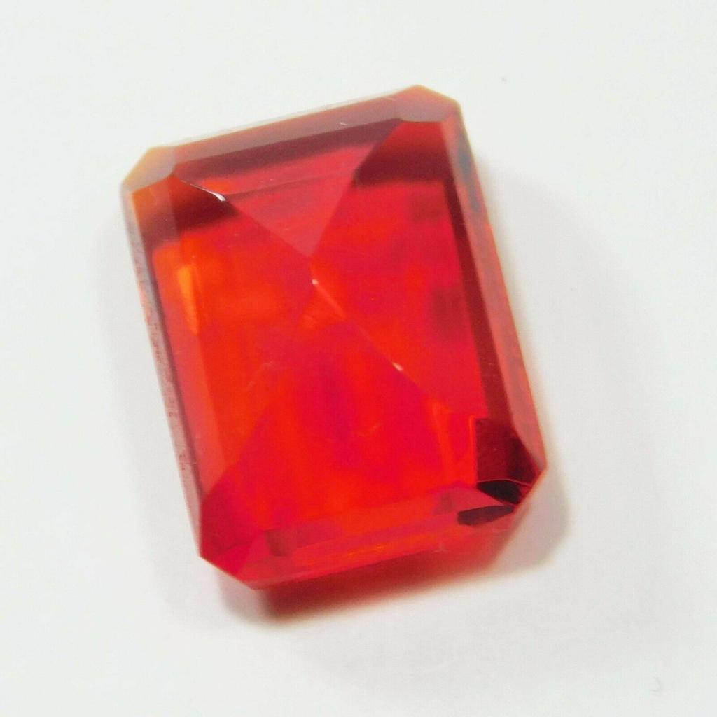Orange Sapphire Loose Gemstone 6 ct Emerald Shape September Birthstone for Gem Collections