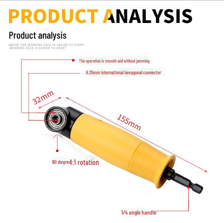 Удлинитель для дрели и отвертки под прямым углом 90 градусов