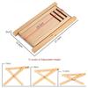 Beech Solid Wood Folding Guitar Pedal Footstool with 3 Levels Height Adjustable Stand Footboard
